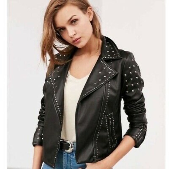 UO Silence + Noise Faux Leather Embroidered jacket - Picture 4 of 7